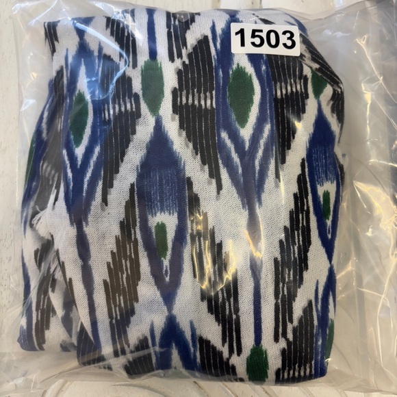 Chico's Ikat Tassel Bell Sleeve Open Cardigan 4 / XXL Black Navy Fringe Tunic - Picture 7 of 7